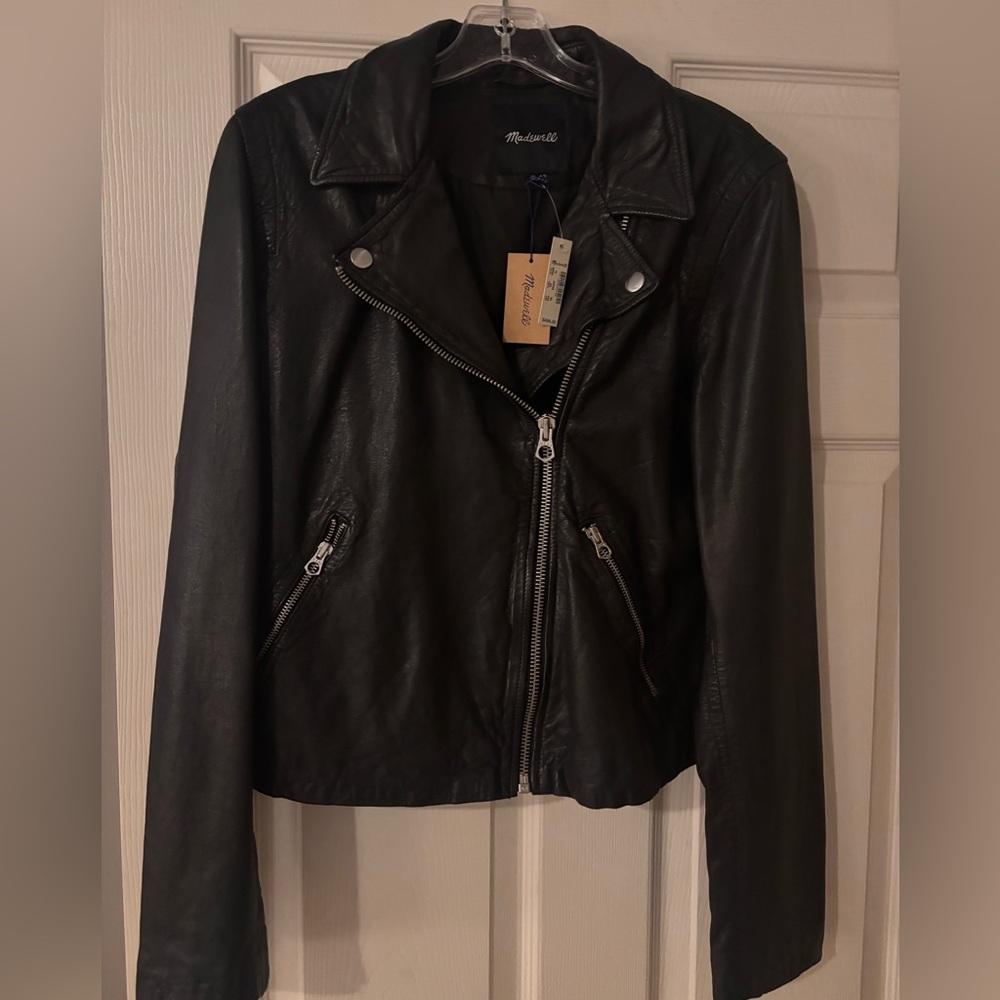 Madewell Black Leather Biker Jacket